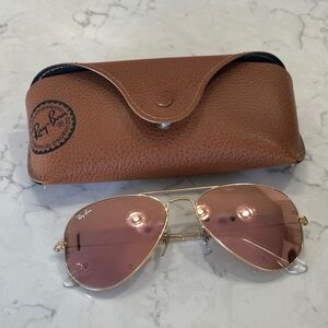Copper Flash Ray-Ban Aviator Sunglasses with Case